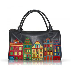 Дизайнерская сумка от MAPO, тема: Цветной город (серый)