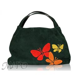 Дизайнерская сумка от MAPO, тема: Три бабочки (зеленая)