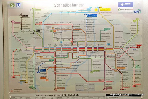 Карта метро мюнхена с зонами