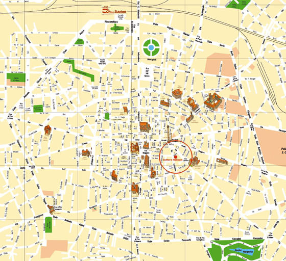 Large map of Bologna 1