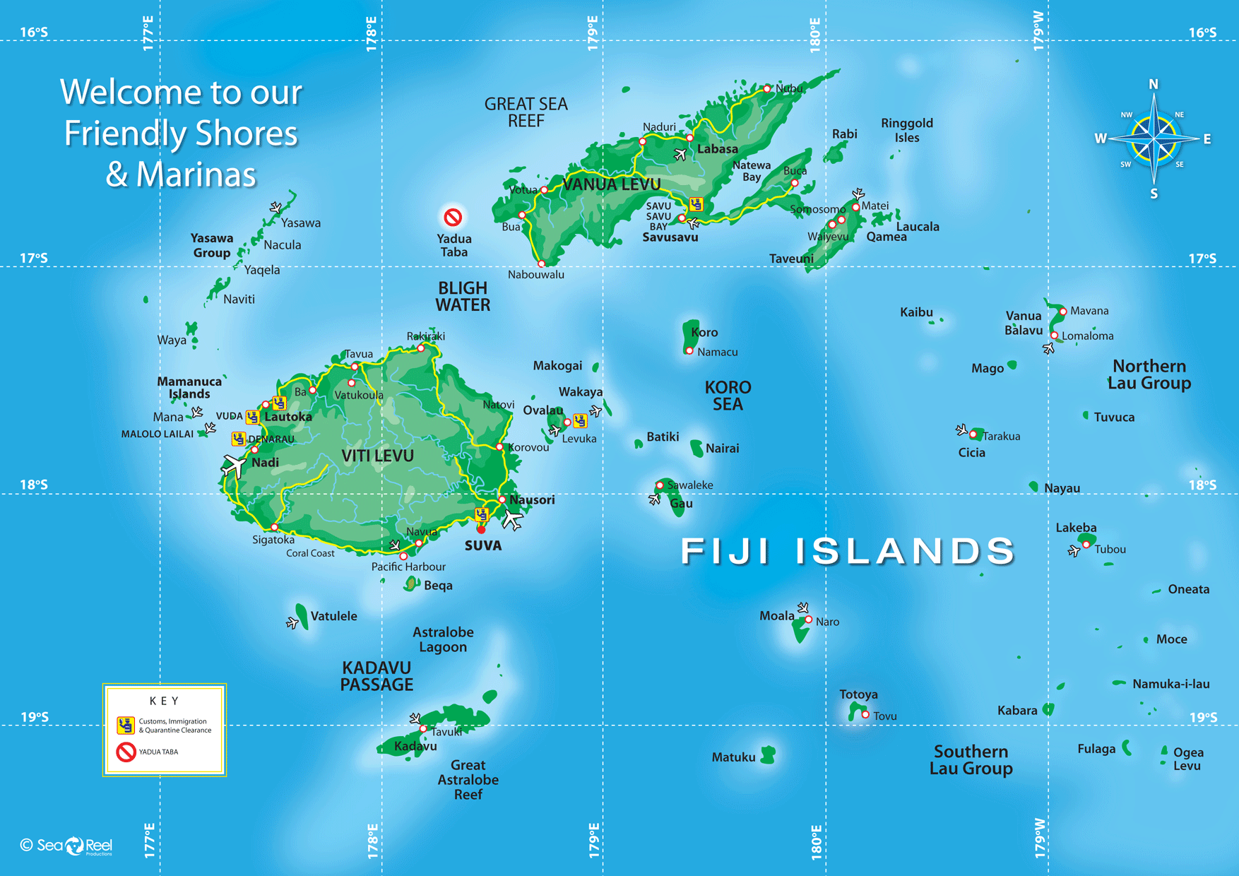 Острова Фиджи на карте мира