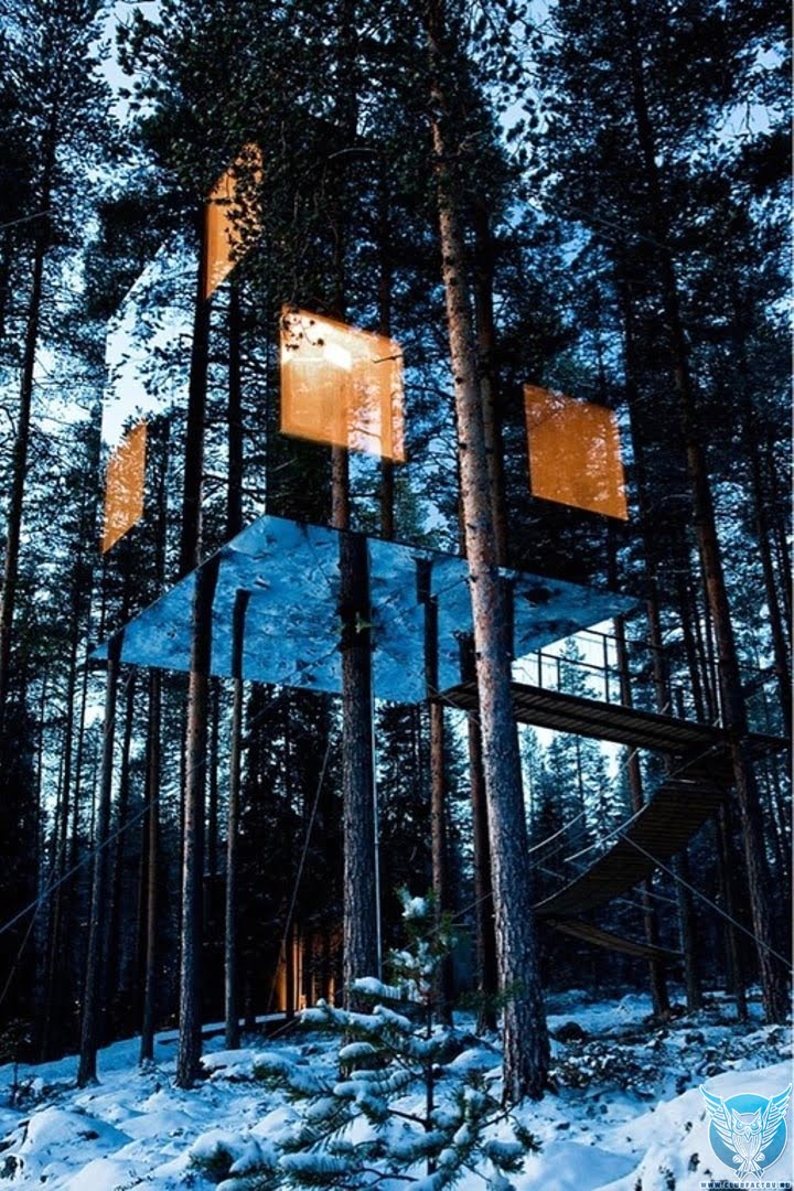 зеркальный дом в Швеции