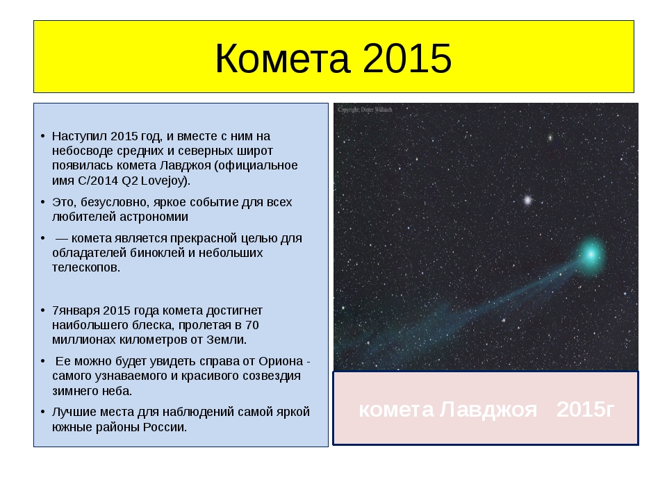 Комета статистика