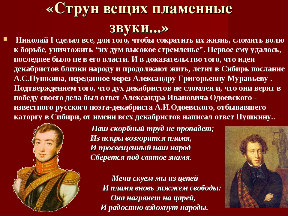 Сообщение о декабристах 4 класс. Струн вещих пламенные звуки. Поэты декабристы. Декабристы презентация 4 класс.