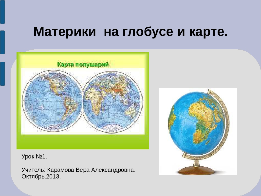Глобус карта материков