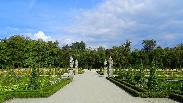 Garden of Wilanów palace. Warsaw. Poland