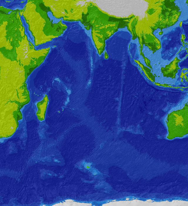 рельеф дна индийского океана