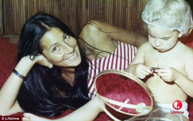 Family album: A shot showing a youthful Georgia with her daughter Cher as a young child