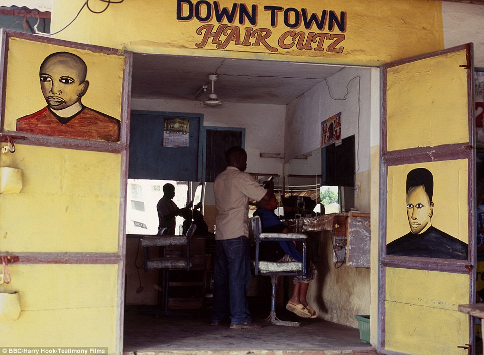 A barbershop in Kenya, photographed in 2011