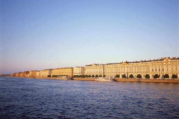 Winter Palace by Neva River in Saint Petersburg, Russia