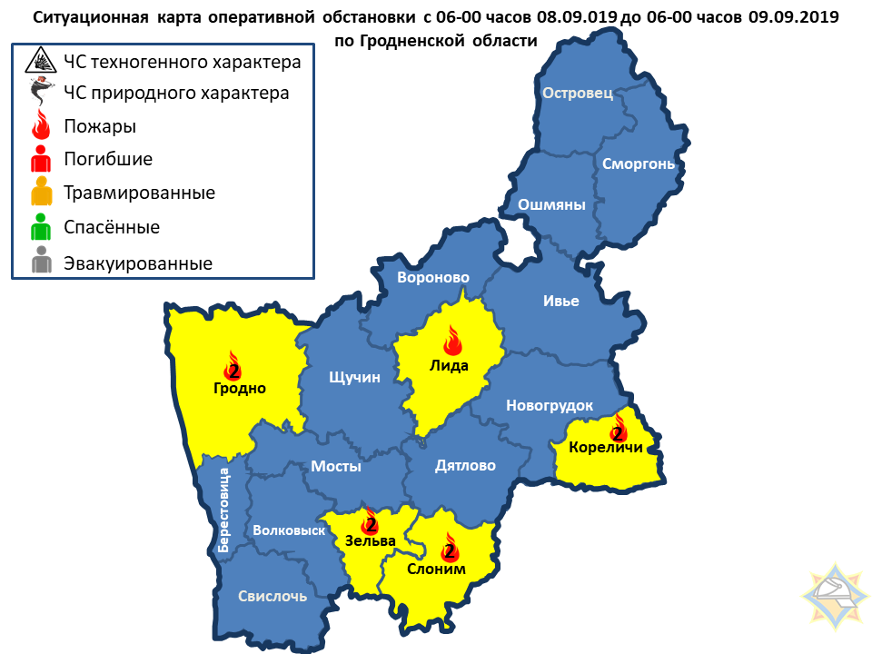 Карта окрестностей гродно