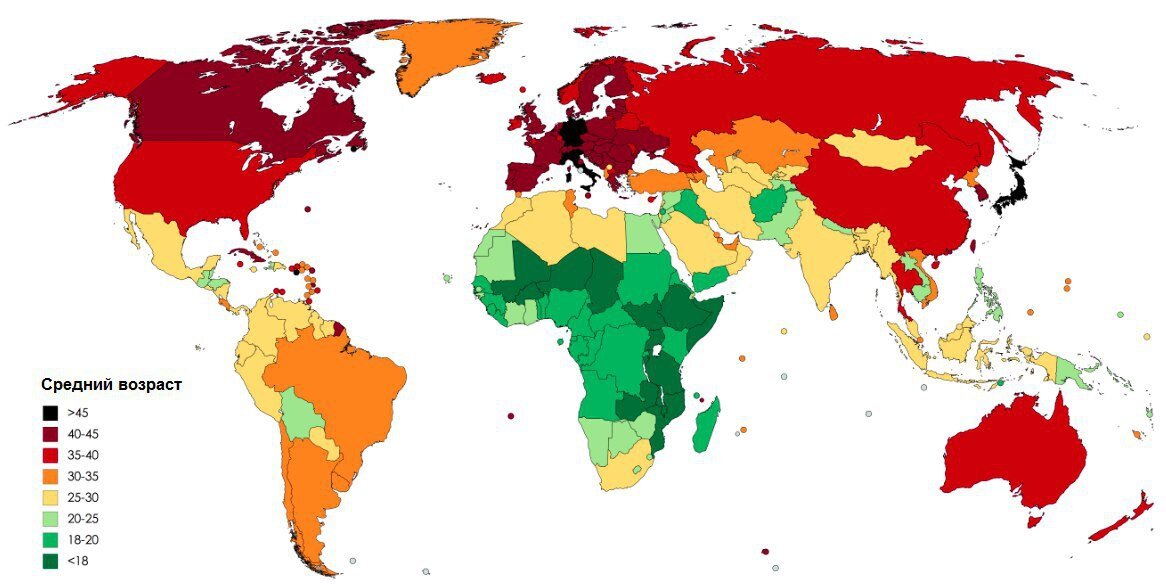 Население стран карта