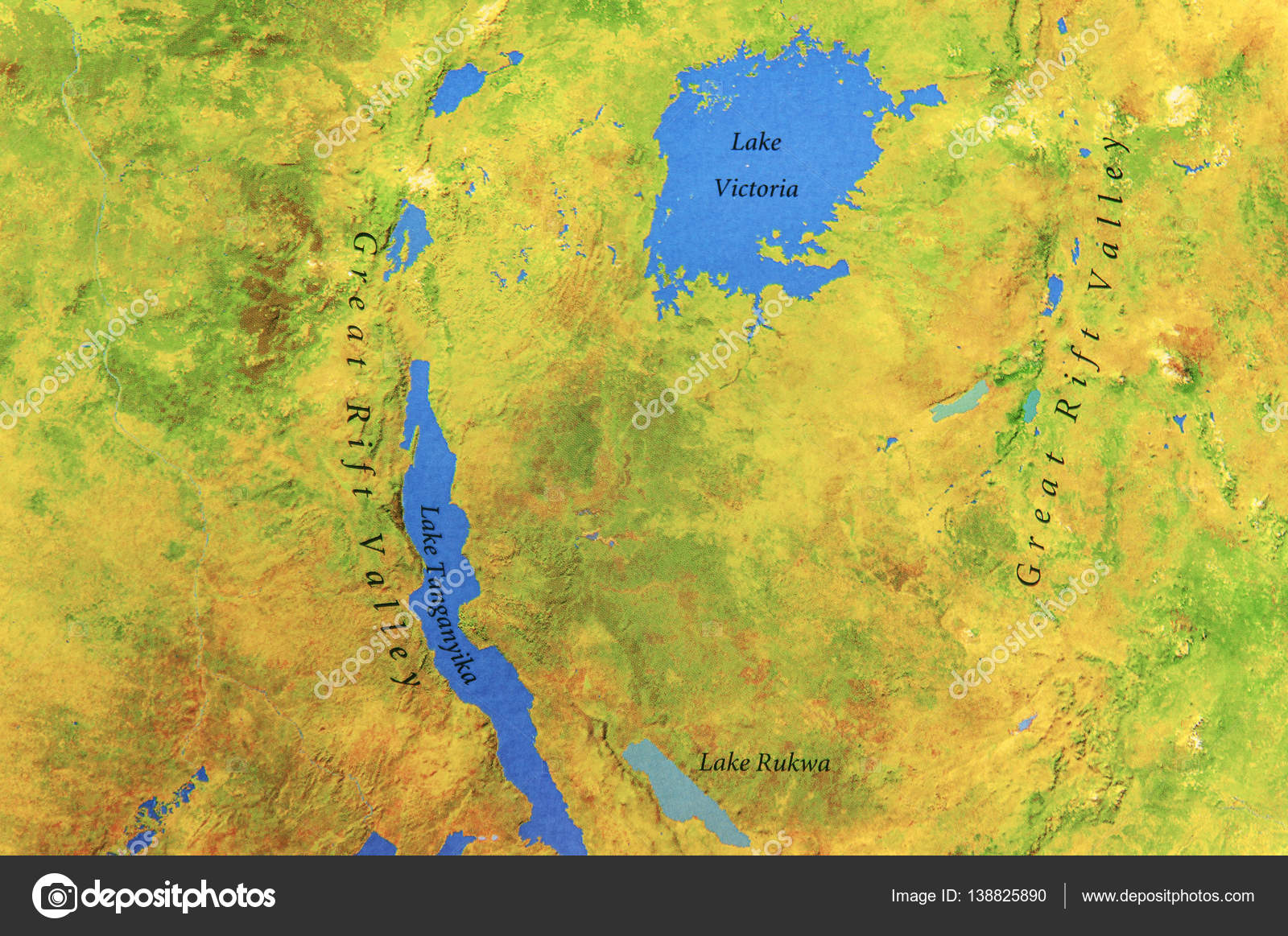 Озеро Виктория на карте