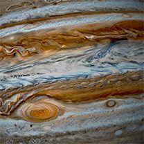 Surface of the gas giant, Jupiter