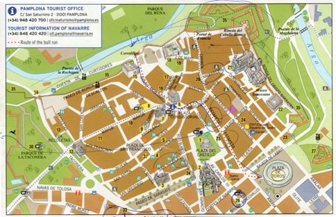 Карта центра Памплоны