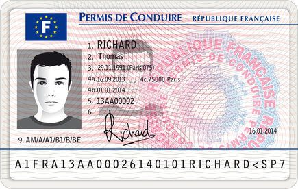водительские права во Франции