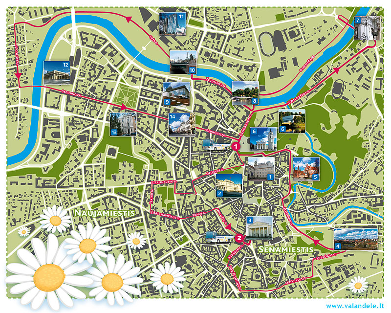 Подробная карта вильнюса