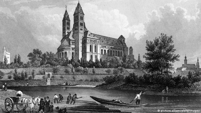 Шпайерский собор на литографии около 1850 года