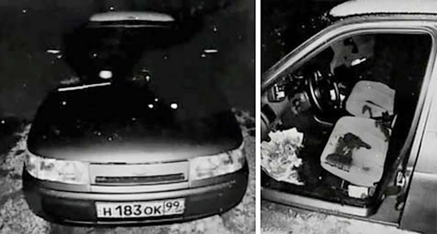 автомобиль, в котором были застрелены Евгений Совков и Людмила Матыцина