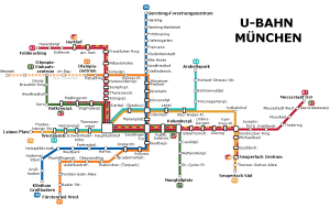 Munich metro map 2015